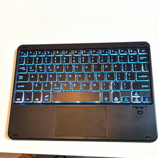 Wireless Standalone Keyboard w/ Built-In Touchpad, Portable, Black QWERTY picture
