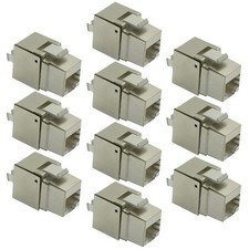 10 Pcs Cat6 RJ45 Ethernet LAN Network Shielded Keystone Jack 110 Punch Down 8P8C picture