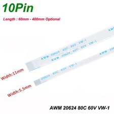 10Pin FFC Flexible Ribbon Cable Flat Wires Pitch 0.5/1mm PCB Board Transmission picture