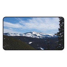 Colorado Snowy Mountain Landscape Desk Mat | Winter Mountain Mousepad picture