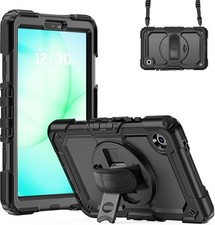 Galaxy Tab A11 2025 8.7 Inch Case - Black, Includes Screen Protector & 360° Stan picture