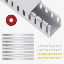 Open Slot Wiring Raceway Cable Duct, 123In Cable Management Channel Cord Track, picture
