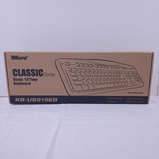 iMicro Classic Series Basic 107key Keyboard KB-US919EB Lot of 1 New in Box picture