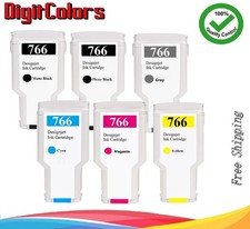6 Colors Set ink cartridge For  HP 766 DesignJet XL3600/3600dr MBK/PB/C/M/Y/GY picture