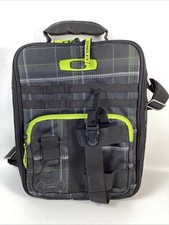 Oakley CHECKPOINT Vertical Computer Laptop Black Padded Messenger Bag Preowned picture
