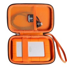 Hard Case Compatible for LaCie Rugged Mini 1TB/ 2TB/ 4TB/ 5TB Black & Orange picture