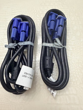 Samsung VGA/SVGA D-Sub Male to Male Monitor Cable Black/Blue Lot of 2 picture