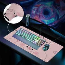 1pc Cute Pink Pig Desk Mat & Mouse Pad Suitable for Gaming & Office Use, Non-S picture