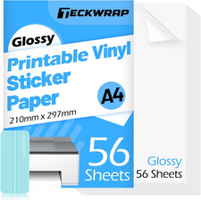TECKWRAP Printable Vinyl Sticker Paper for Inkjet Printer, Glossy Inkjet Printab picture
