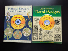 Old-Fashioned & Plants Floral Designs Clip Art CD-ROM 2V Lot picture