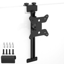 Height Adjustable Worker Cubicle Monitor Mount Clamp Hook Top Black picture