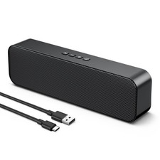 USB Computer Speakers for Desktop, Bluetooth 5.3, AUX Input, Compact Soundbar fo picture