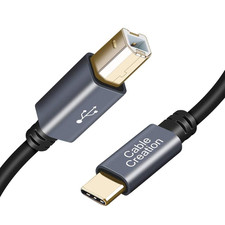 Cablecreation USB B to USB C Printer Cable 10FT,USB-C to USB B Printer Cord | fo picture