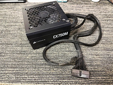 Corsair CX750M 750W ATX Power Supply Semi-Modular Black 20+4 Pin 100-240V picture
