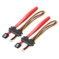 30cm PH2.0 4 Pin to SATA 7+15 Pin Power Cable, 2 Pack Right Angle (90 Degree) picture