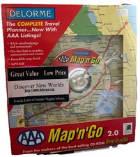 AAA Map N Go 2.0 Delorme Complete Travel Planner Vtg 1996 CD-Rom Windows 95 NIB picture