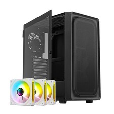 DARKROCK EC2 Black ATX Mid Tower PC Case, Type-C Ready, w/ x3 120mm ARGB Fans picture