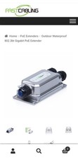 FASTCABLING Industrial Outdoor PoE Extender 2 Port, Repeat 328ft PoE for... picture