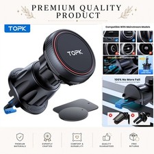 TOPK Magnetic Car Phone Mount Air Vent Holder 360° 6 N52 Magnets picture