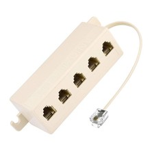 CY Adapter 5 Way Outlet 6P4C RJ11 RJ12 Telephone Phone Modular Jack Line Spli... picture