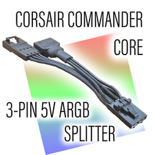 Corsair Commander Core to Standard ARGB 3-Pin 5V Splitter Adapter picture