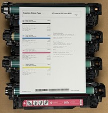 HP 507A Black Cyan Magenta Yellow Toner Set Genuine New Pulled 💯% Full picture