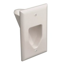 20 Pack of 1-Gang Recessed Low Voltage Cable Plate, White picture