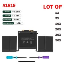 💖LOT 1-50X A1819 Battery For Apple MacBook Pro 13 inch A1706 Late 2016 Mid 2017 picture