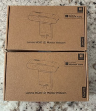 Lot of 2 Lenovo ThinkVision MC60 (S) Webcam - Black - USB 2.0 Type A picture