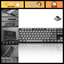 Ultra-Slim Wireless Mechanical Keyboard, 80% TKL, Bluetooth/Wired, RGB Backlit, picture