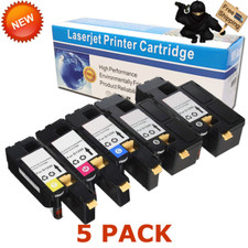 5 PK 1250 Black Color Toner Set For Dell Laser C1760nw C1765nf C1765nfw 1355CNW picture
