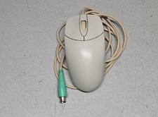 Logitech M-S48a PS/2 Two-Button Ball Mouse Beige Vintage PC Accessory picture