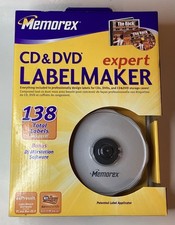 NEW MEMOREX CD & DVD EXPERT LABEL MAKER W/BONUS MIXSTATION SOFTWARE-138 LABELS picture