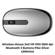Wireless Mouse 240 HP PKS 1600 dpi Bluetooth 3 Buttons Pike Silver 43N04AA picture