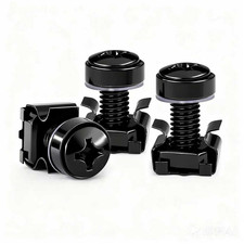 40 Pack M6 X 16Mm Rack Screws and Cage Nuts for Server Cabinet, Server Shelves, picture