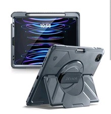 DEXNOR iPad Pro 12.9 Case 3rd-6th Gen Rugged Hand Strap Kickstand Black picture