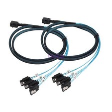 2PCS Mini SAS SFF-8643 to 4 SATA 7pin Hard Disk 6Gbps Data Server Raid Cable 1M picture