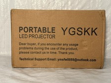 YGSKK Portable LED Projector White 1080P Native 4K Support WiFi Bluetooth Apps picture