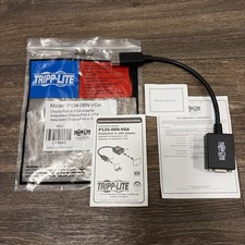 NEW TRIPP LITE DisplayPort to VGA Adapter Model P134-06N-VGA Cable picture