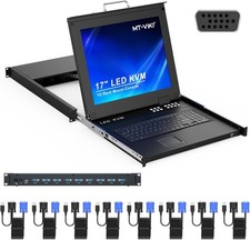 MT-Viki Rack KVM Switch VGA 8 Port w/17'' LCD Monitor, LCD KVM Console #2210F Y3 picture