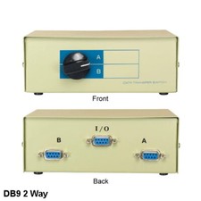 Kentek DB9 Female 2 Way Data Transfer Switch Box RS-232 D-Sub 9 Pin I/O Port PC picture