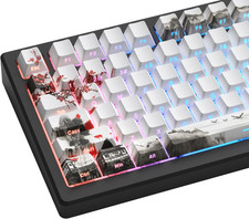 Womier PBT Keycaps Set 130 Keys, Dye Sub Custom White Japanese Key Caps picture