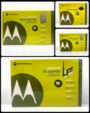 Motorola Bundle Wireless Networking Lot 4‑Piece USB Adapters PCI Card Router picture