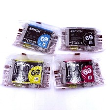 Epson Genuine 69 Ink Cartridges Set of 4 NEW Sealed picture
