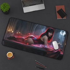 Vampirella Desk Mat, Dark Fantasy Computer Desk Pad, Gamer Decor picture