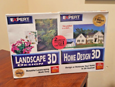 EXPERT SOFTWARE  New Sealed  LANDSCAPE & HOME DESIGN  3D  Two Titles CD-ROM picture