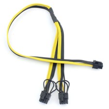 10x PCI-E PCIE 6Pin to Dual 8Pin 6+2Pin Adapter Graphics GPU Video Power Cable picture