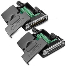 DB25 Solderless Connector RS232 D-SUB Serial To 25-Pin Terminal 2 Pcs Male+Fem picture