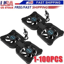 Dual USB Cooling Fan Pad Foldable Slim Fans Cooler Stand For Laptop Notebook LOT picture