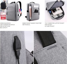 Laptop and School Backpack with USB Charging Port for Boys and Girls picture